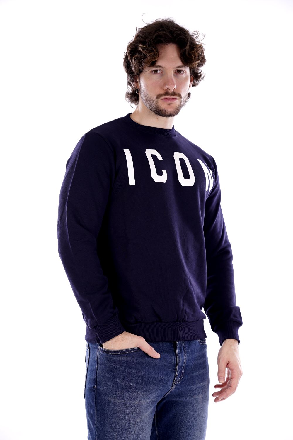 Felpa Blu Da Uomo