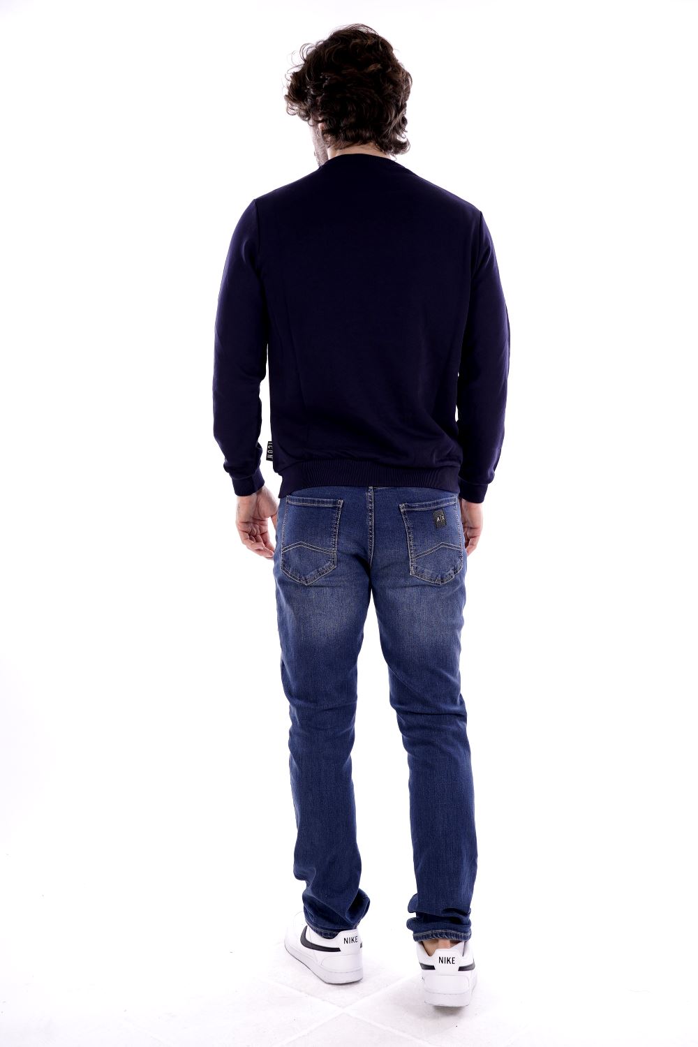 Felpa Blu Da Uomo