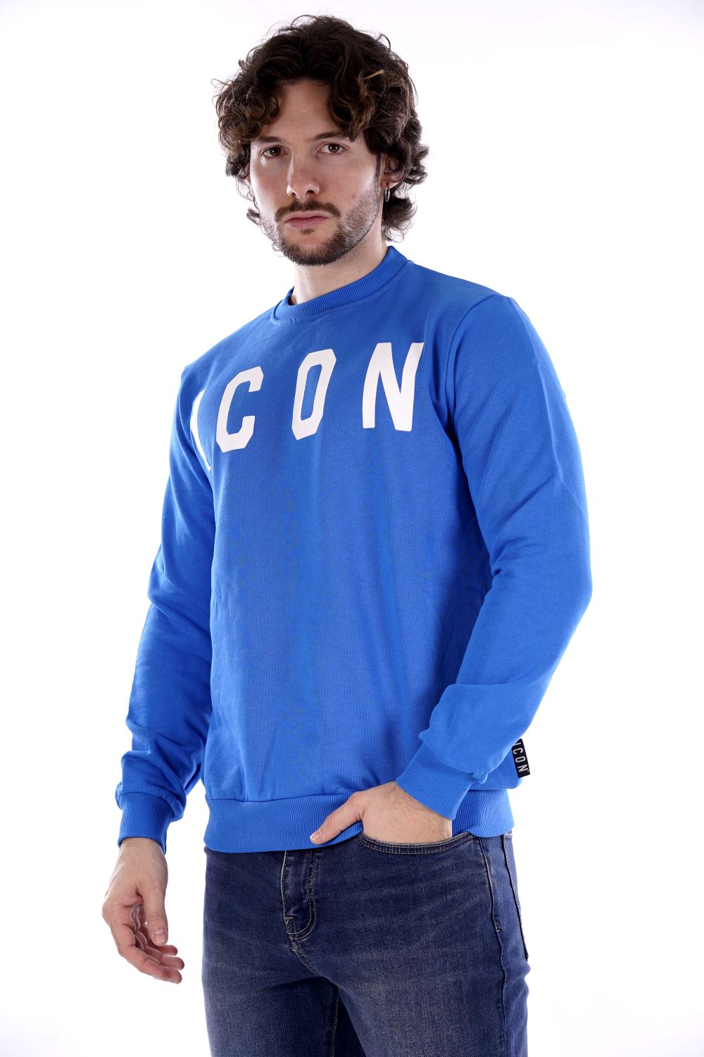 Felpa Blu Da Uomo
