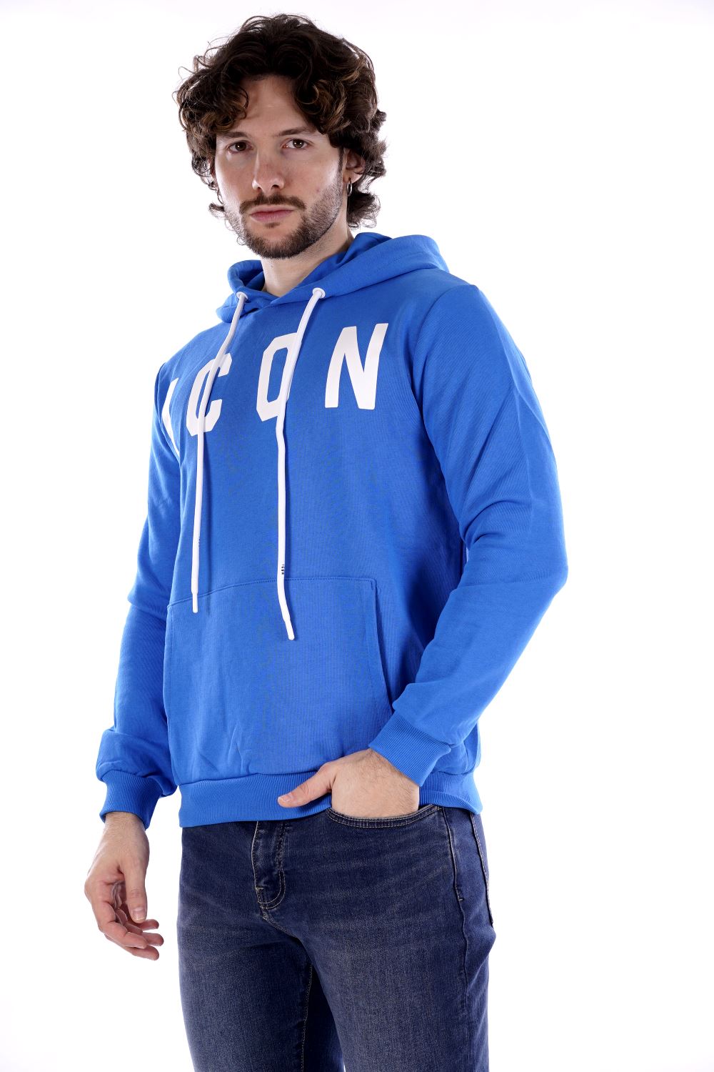 Felpa Blu Da Uomo