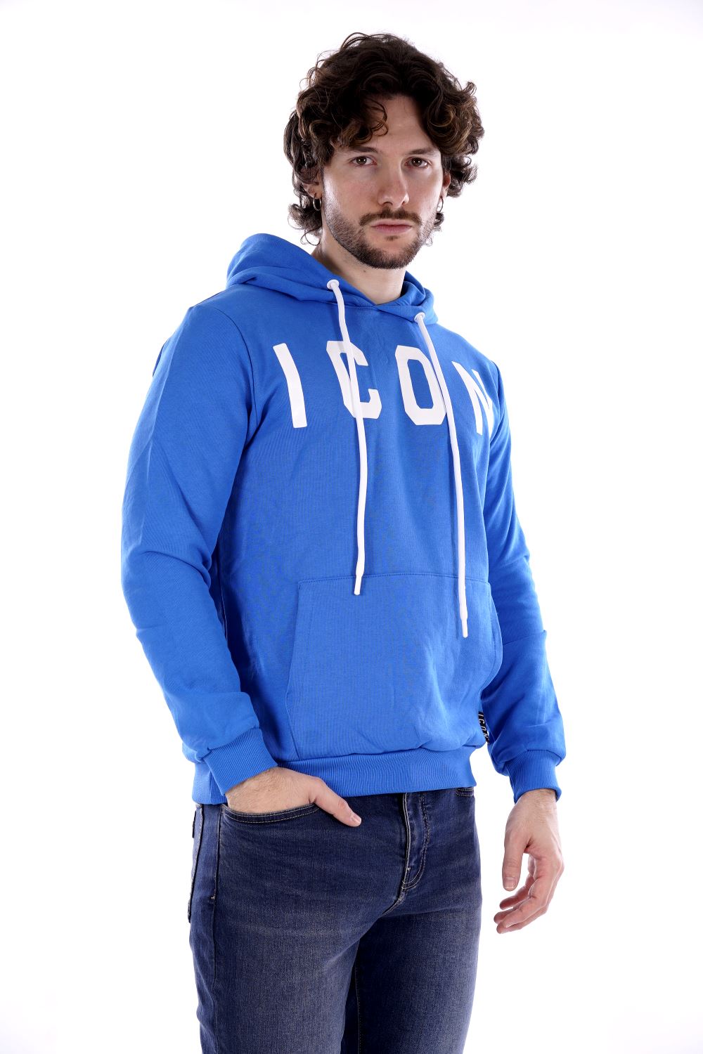Felpa Blu Da Uomo