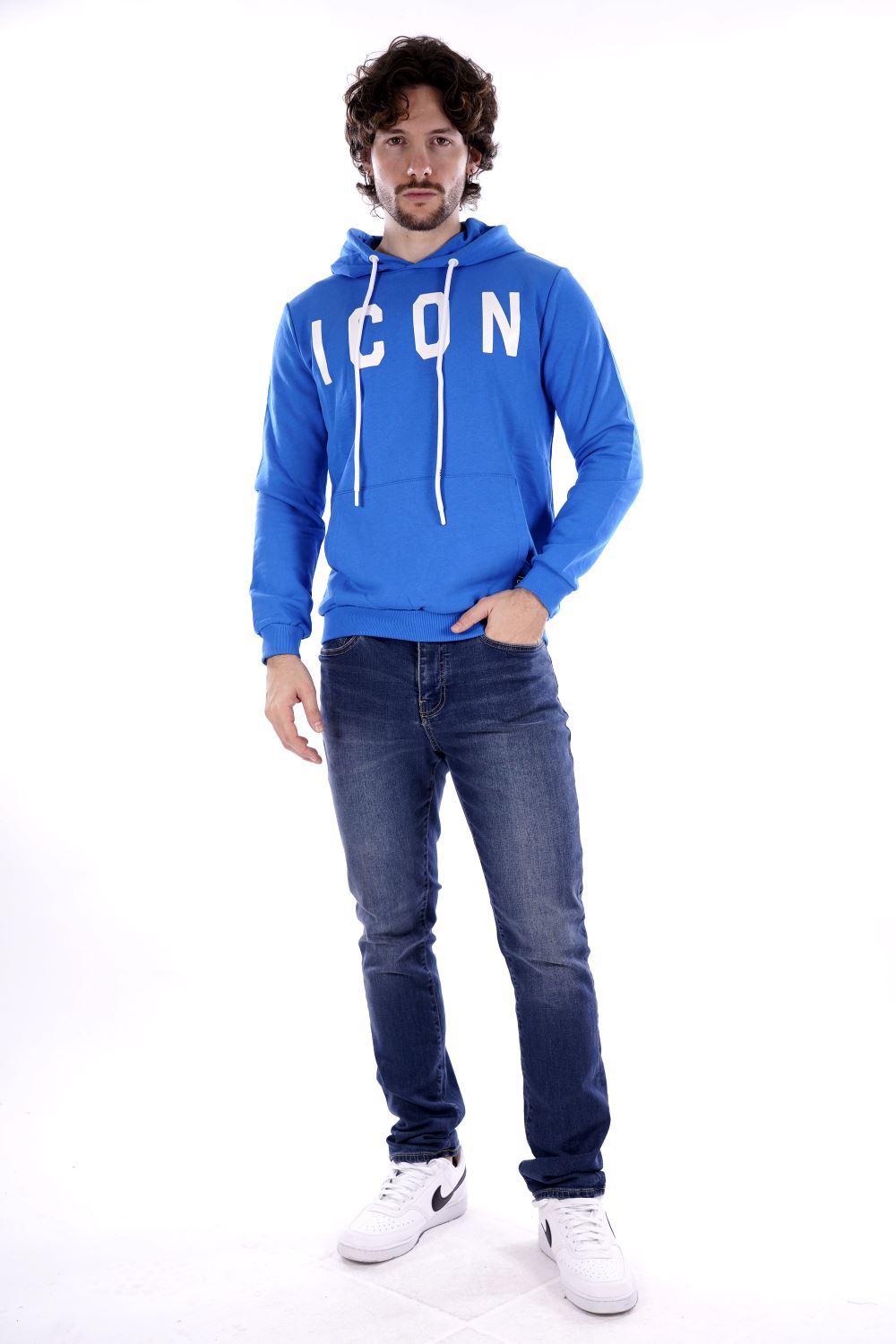 Felpa Blu Da Uomo