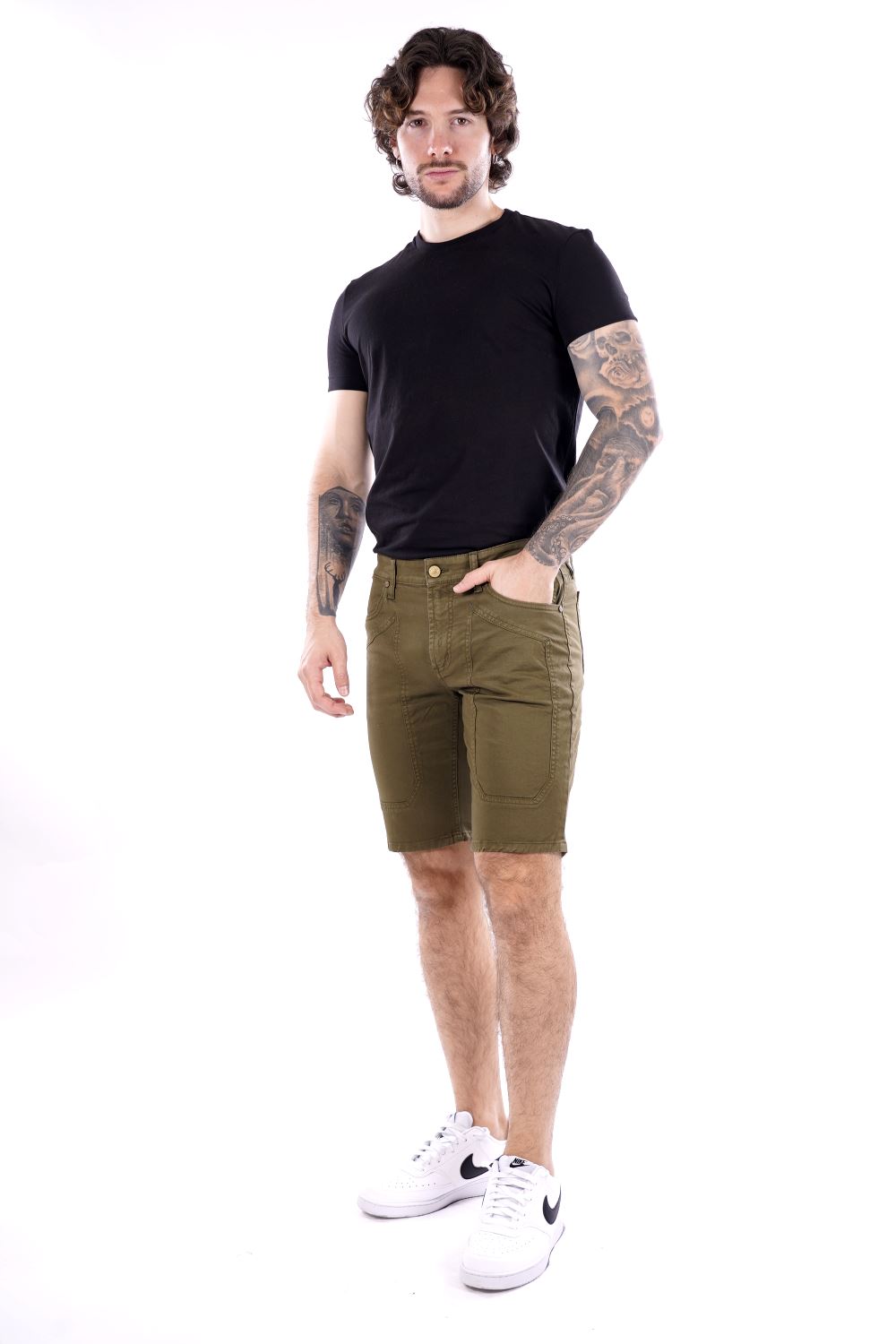 Joma - Bermuda Uomo Jungle In Cotone E Poliestere - Vita Media Con Coulisse - Foto 8