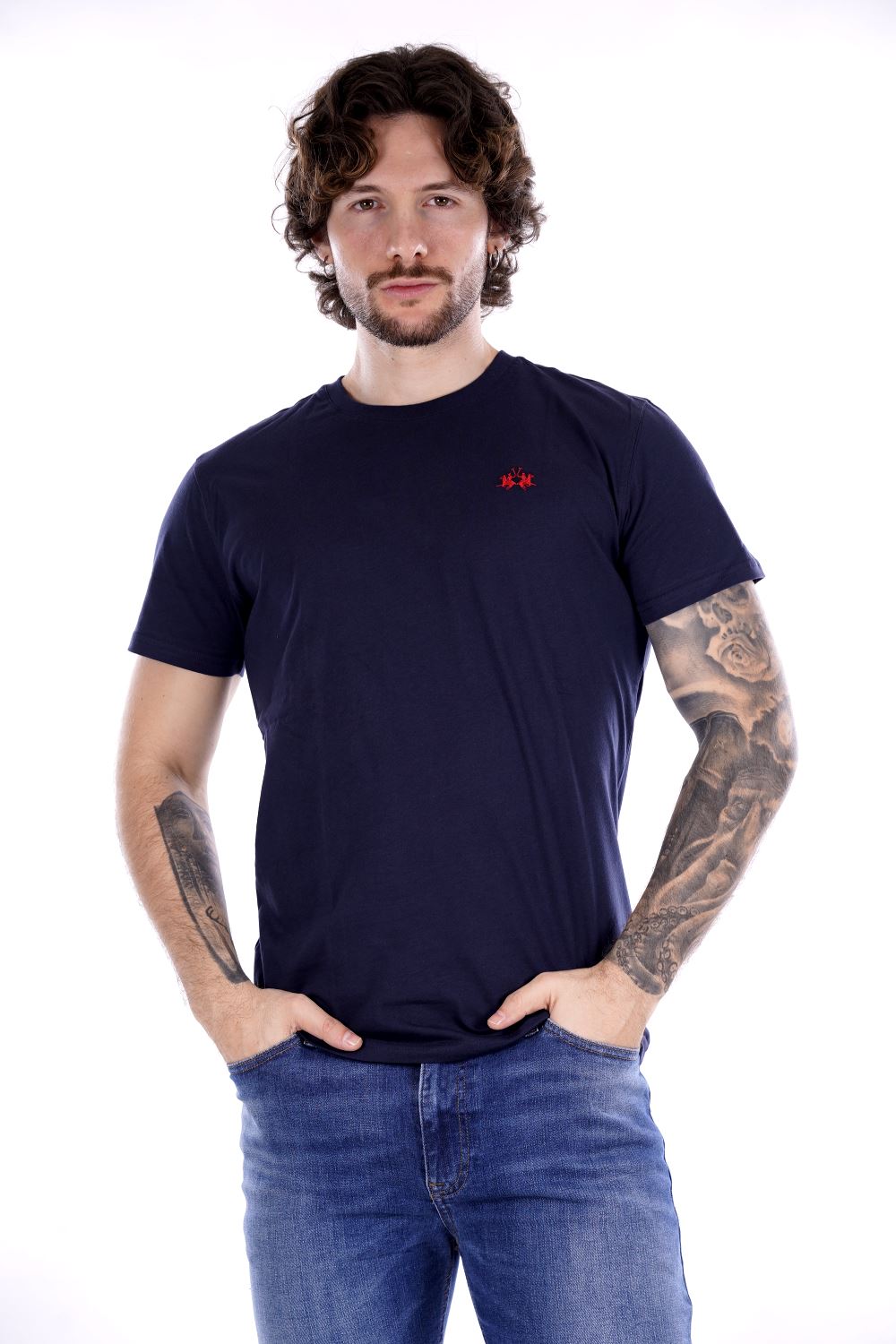 La Martina T-shirt Blu Da Uomo