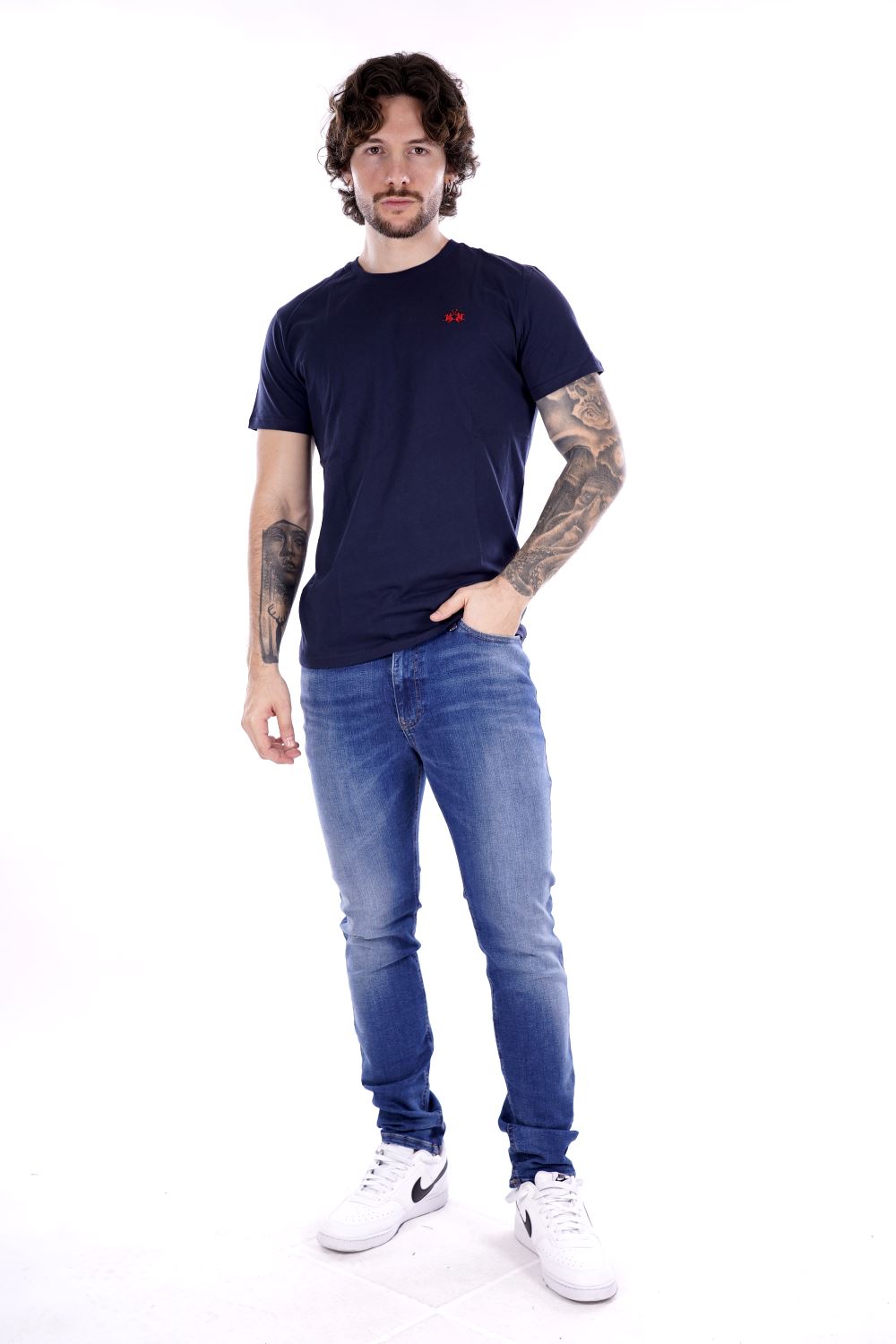 La Martina T-shirt Blu Da Uomo