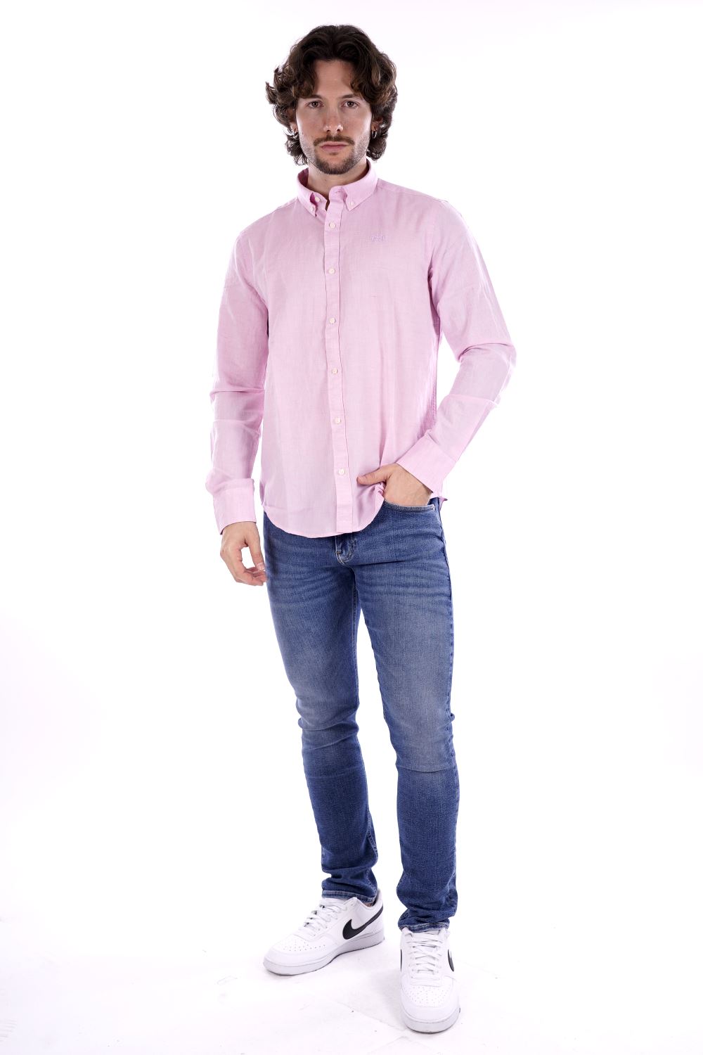 La Martina Camicia Rosa Da Uomo