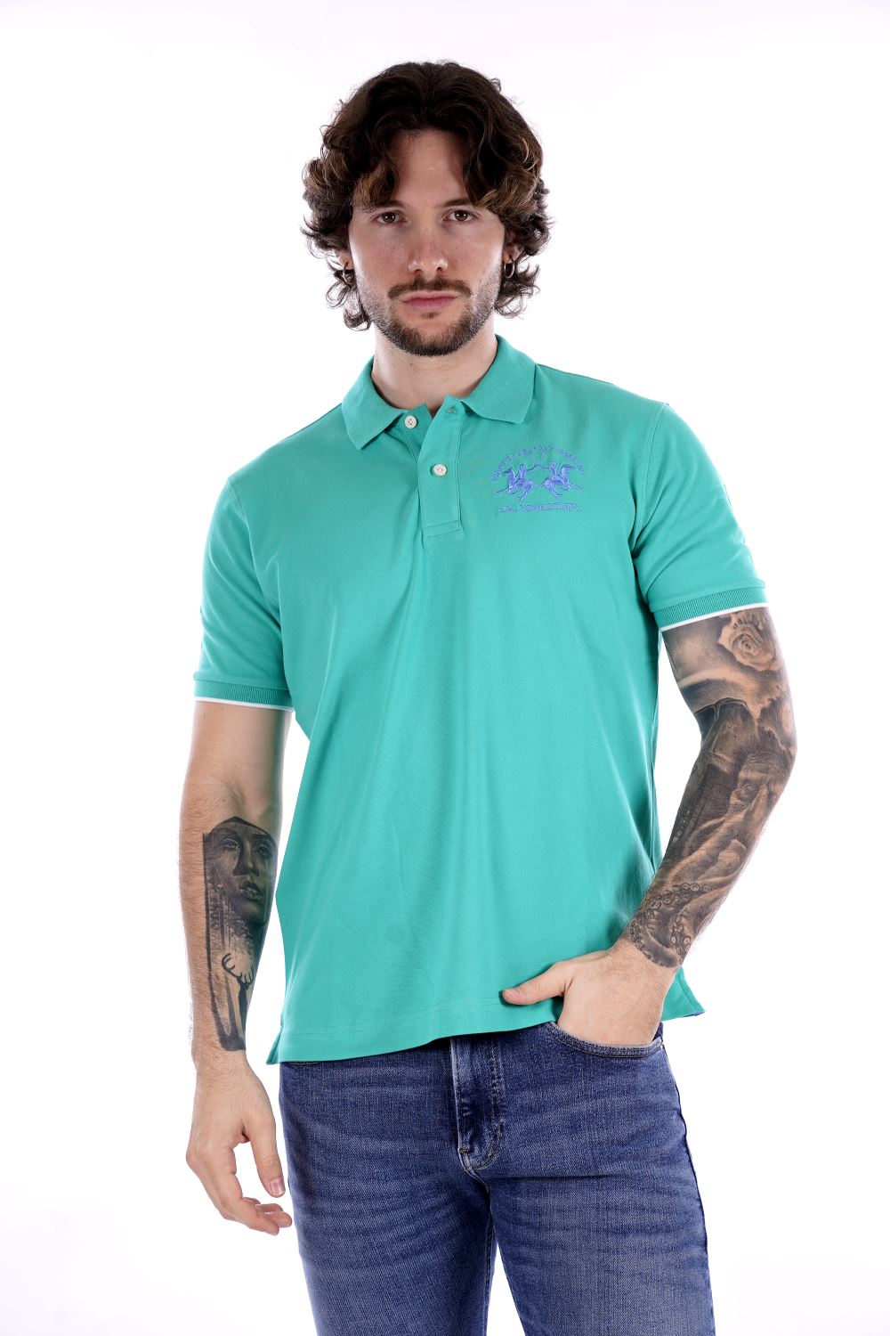 La Martina Polo Verde Da Uomo