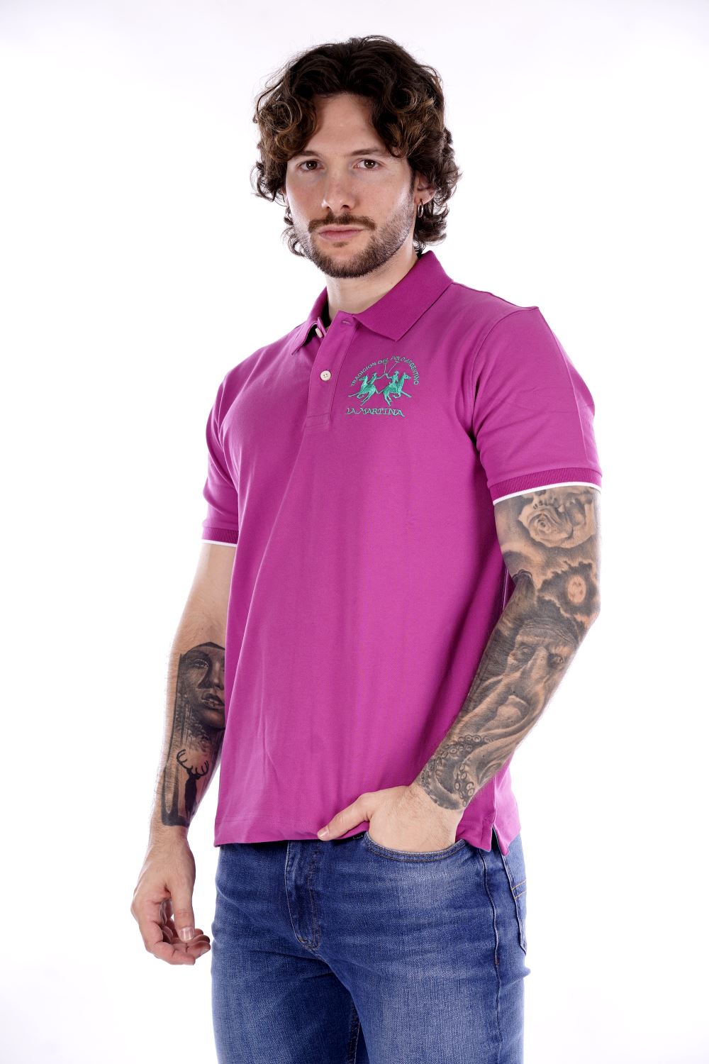 La Martina Polo Fucsia Da Uomo