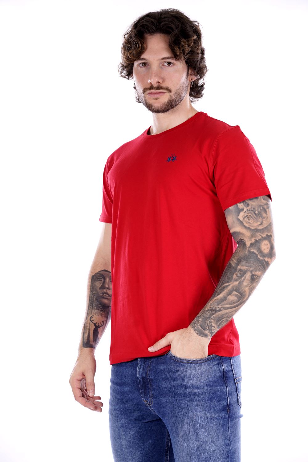 La Martina T-shirt Rossa Da Uomo