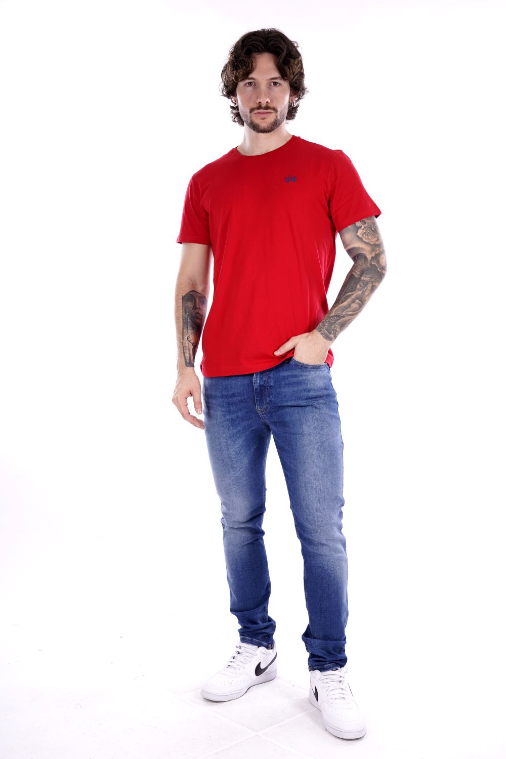 La Martina T-shirt Rossa Da Uomo