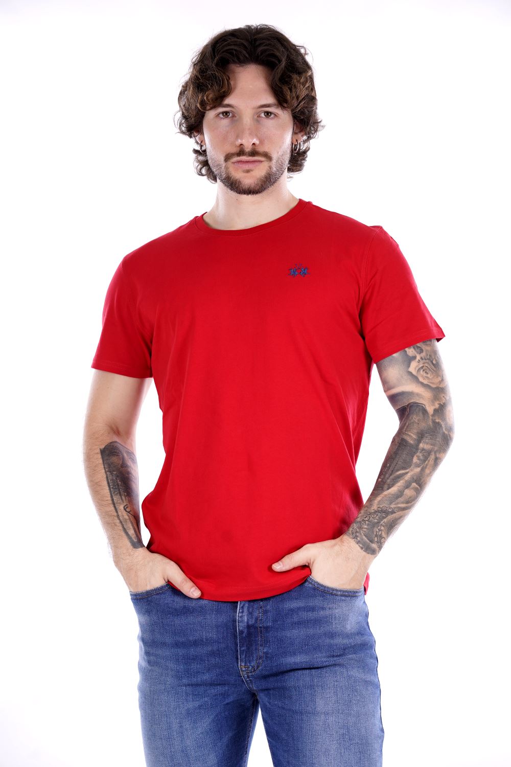 La Martina T-shirt Rossa Da Uomo