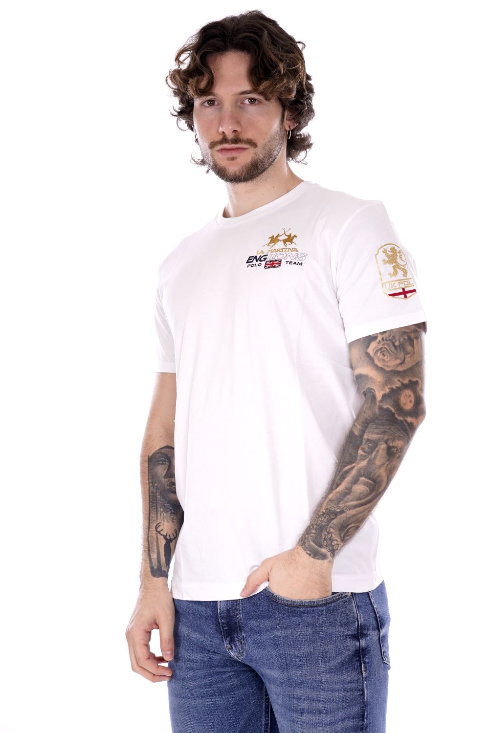 La Martina T-shirt Bianca Da Uomo