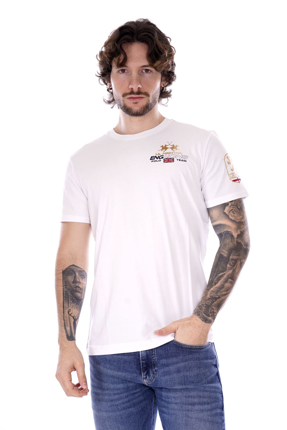 La Martina T-shirt Bianca Da Uomo