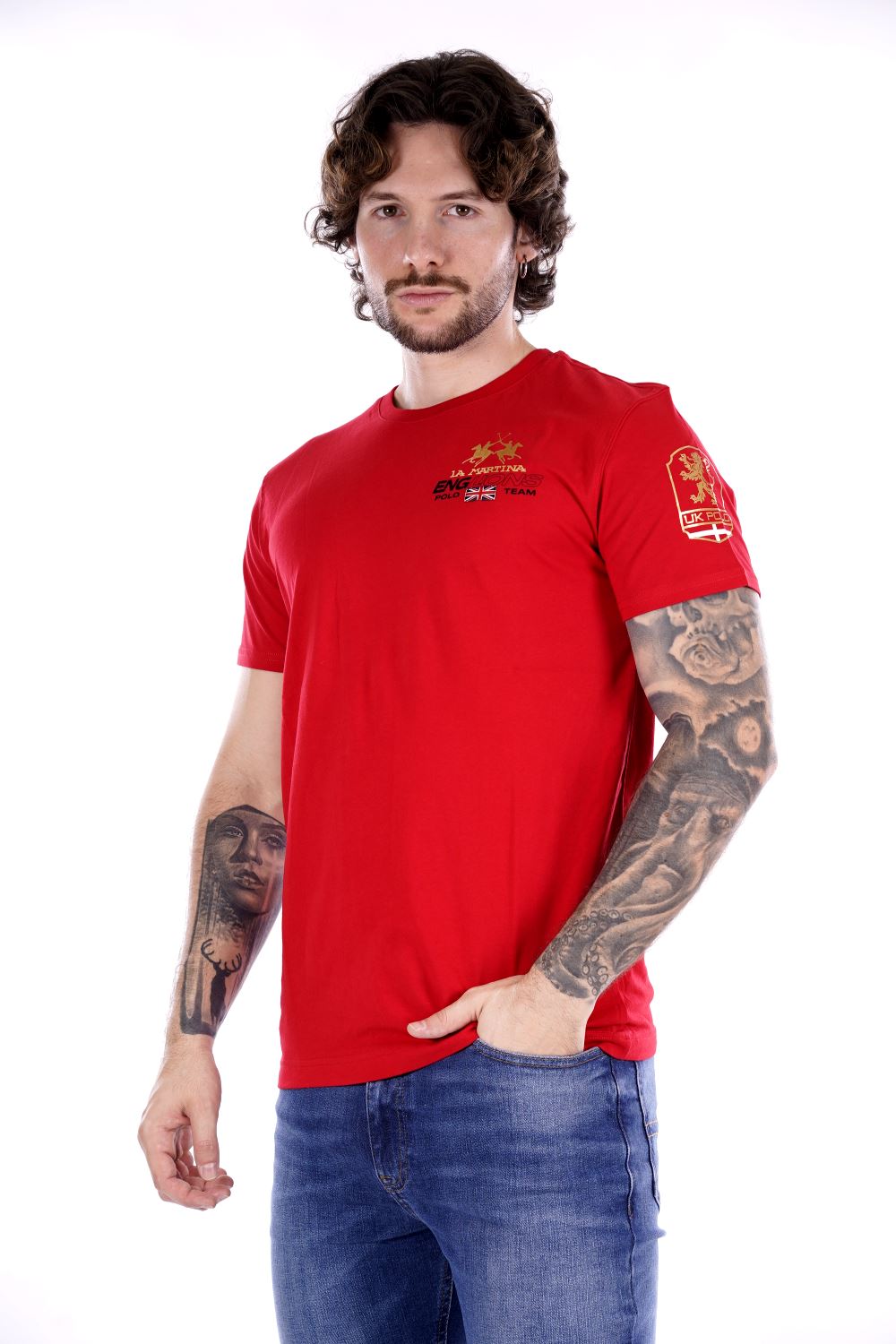 La Martina T-shirt Rossa Da Uomo