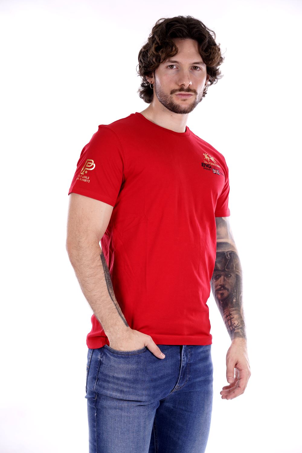 La Martina T-shirt Rossa Da Uomo