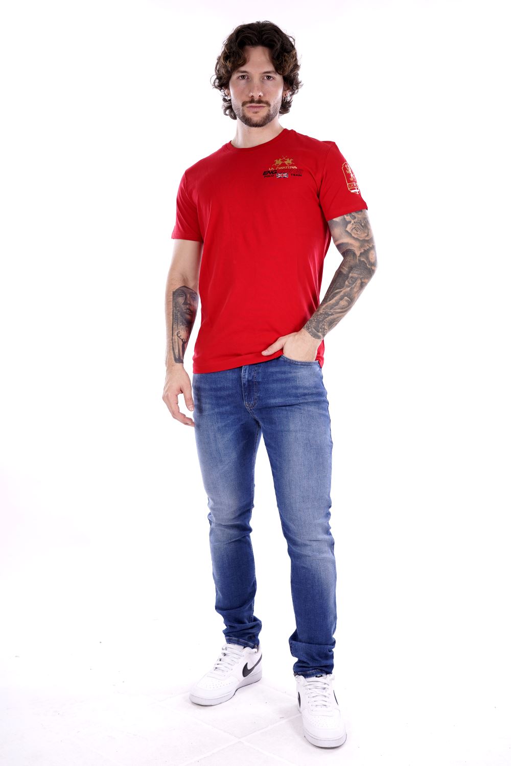 La Martina T-shirt Rossa Da Uomo