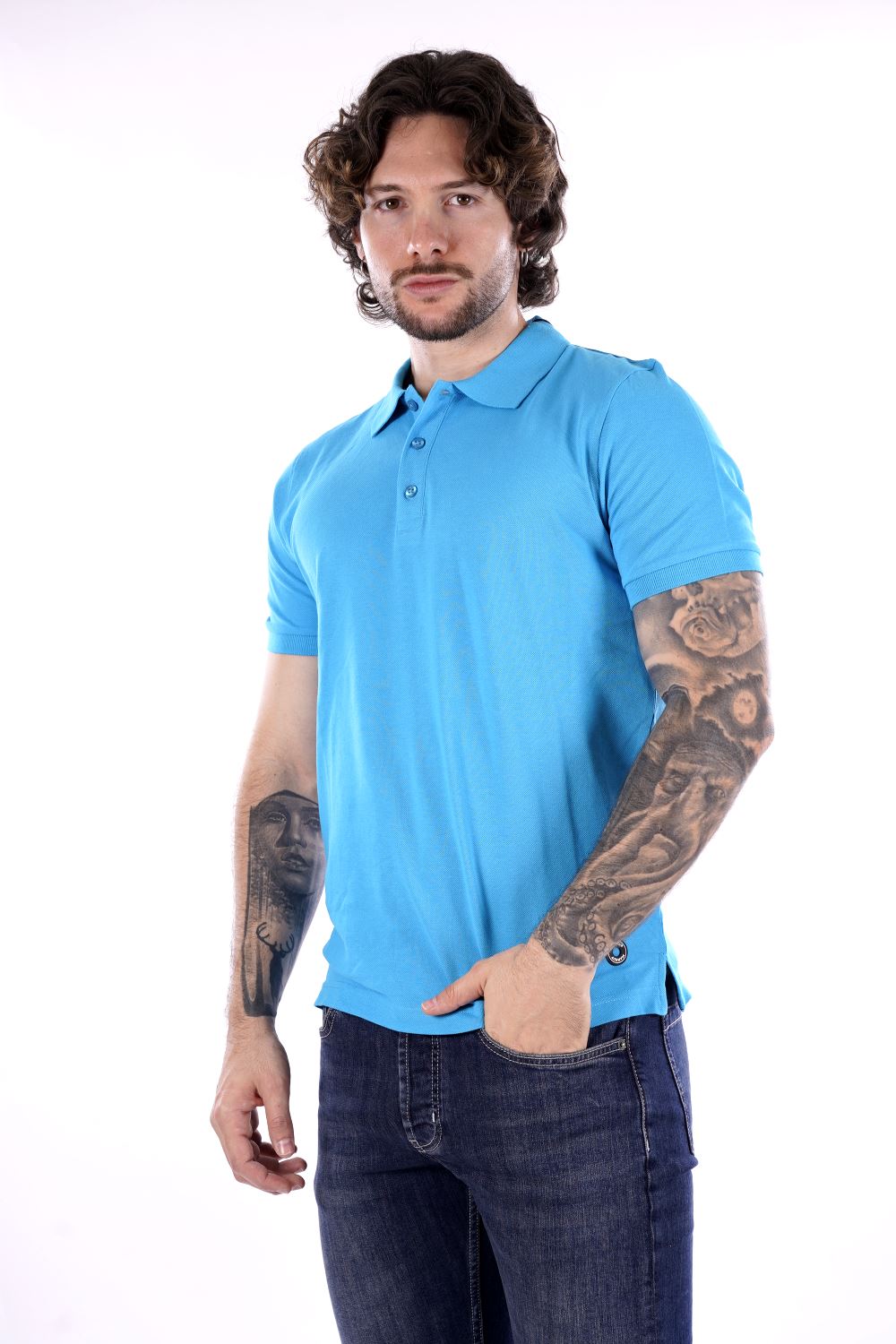 Polo MARK UP da Uomo - blu MK11001TURCHESE