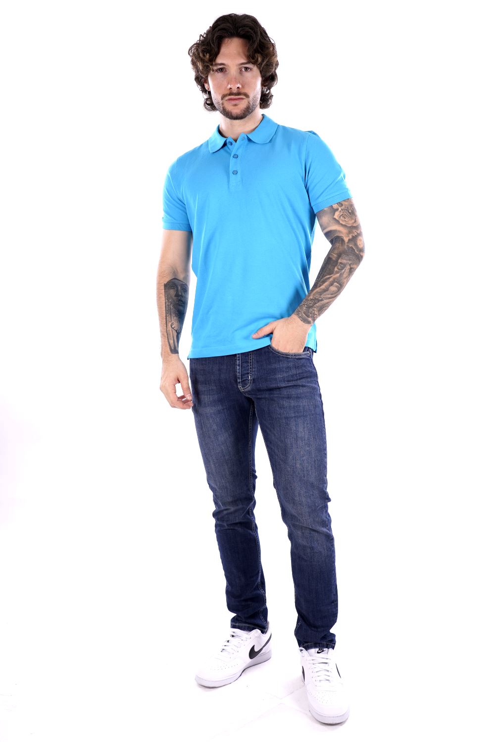 Polo MARK UP da Uomo - blu MK11001TURCHESE