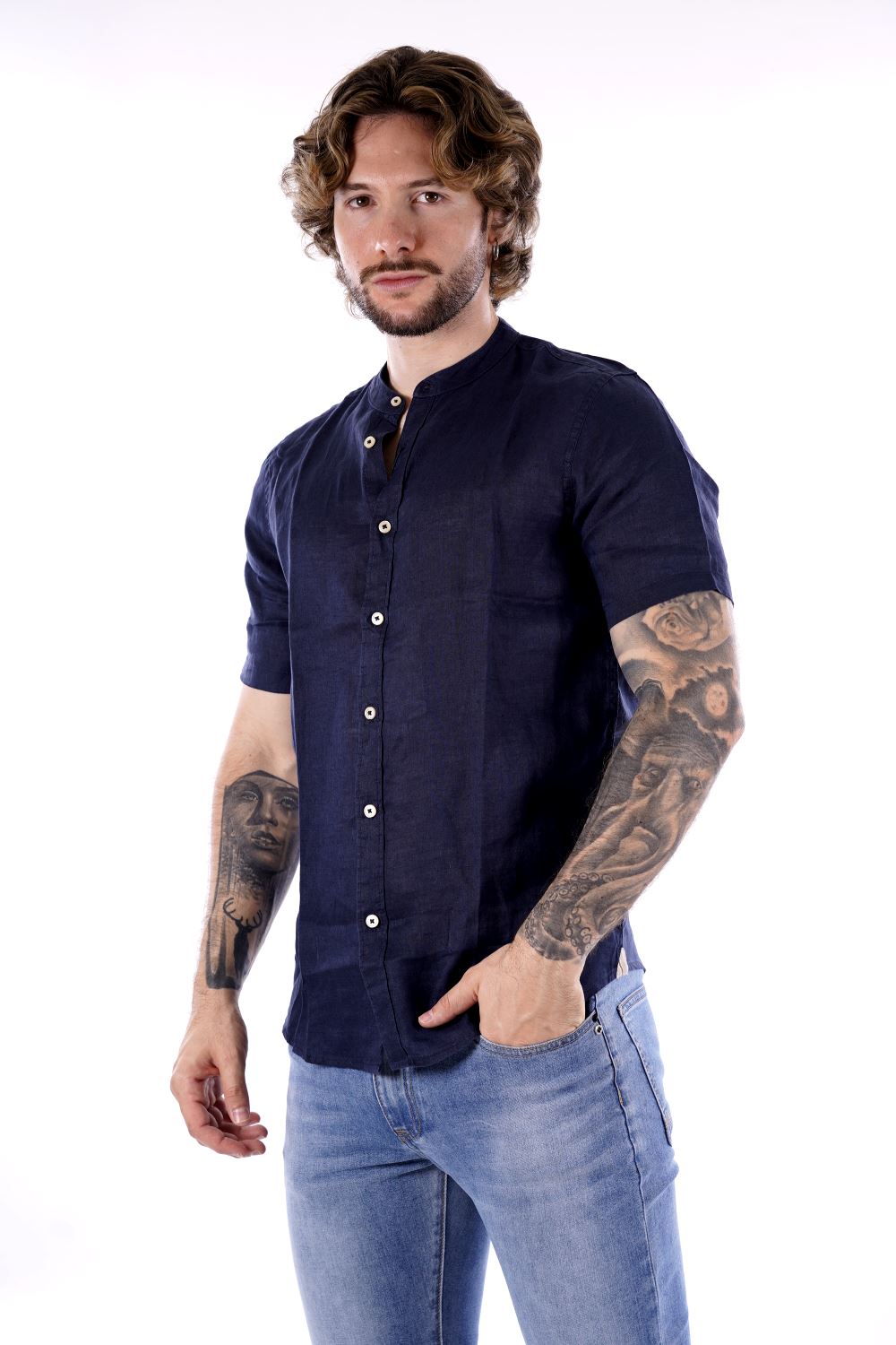 Camicia MARK UP da Uomo - blu MK13006BLU