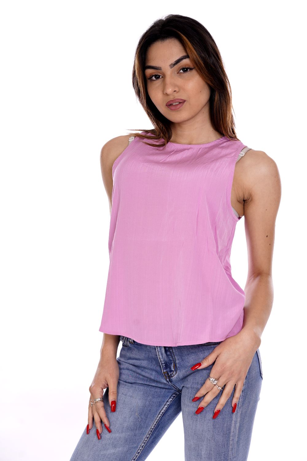 Canotta Rosa Da Donna