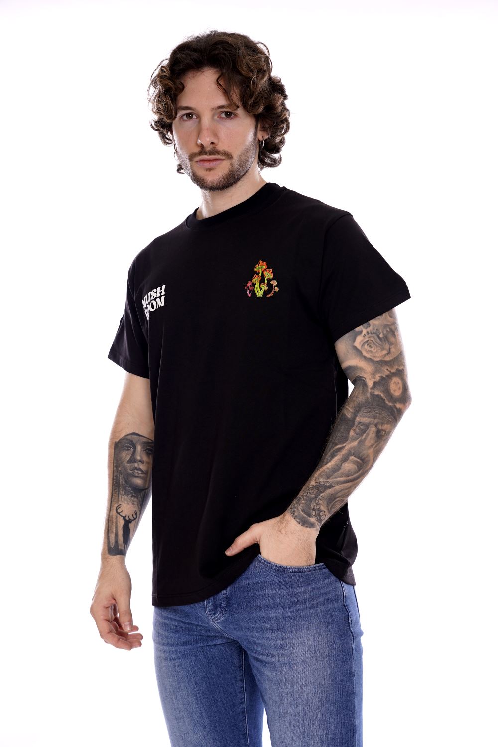 Mushroom T-shirt nera Da Uomo