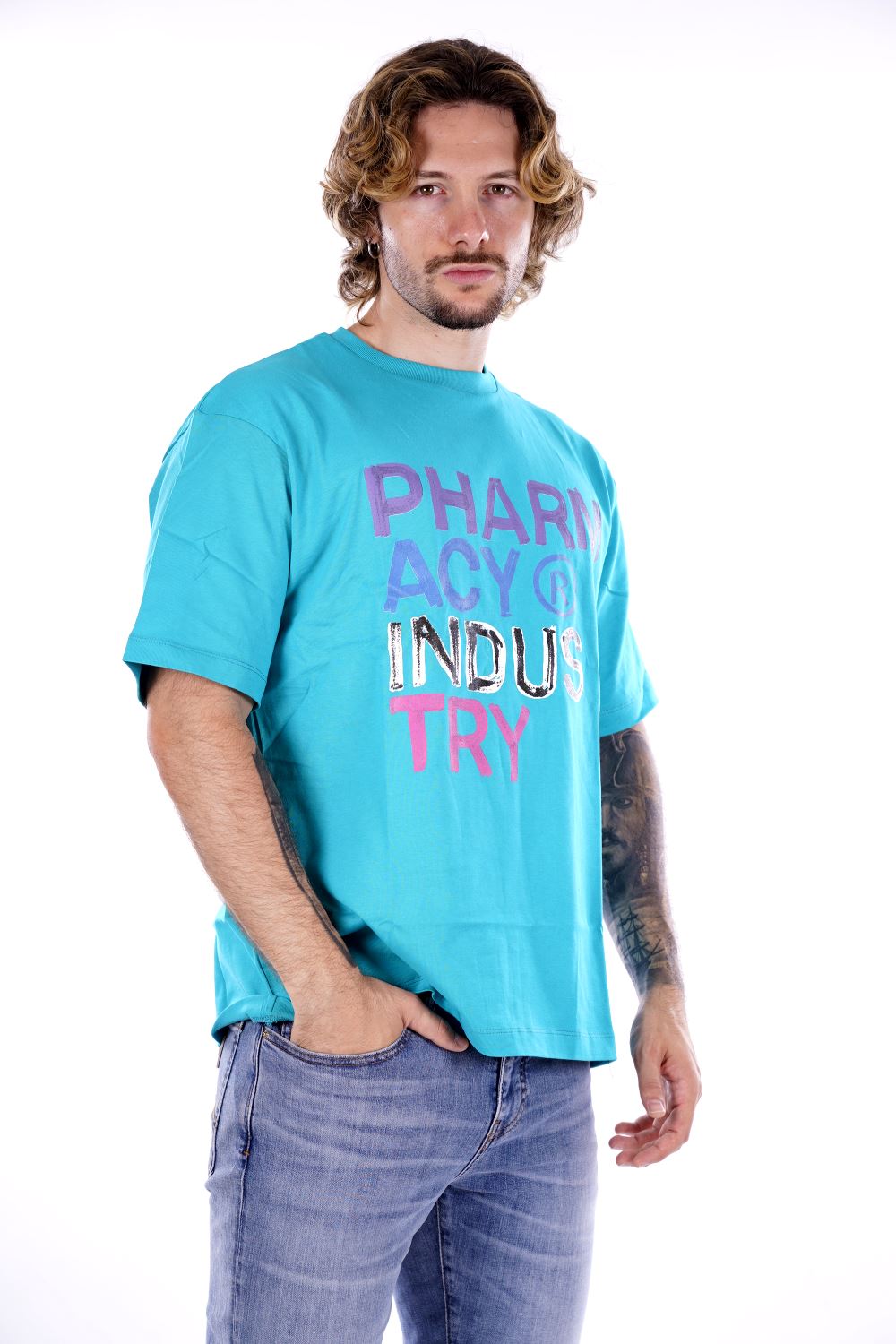 T-shirt PHARMACY INDUSTRY da Uomo - verde PHABM00031LAGO