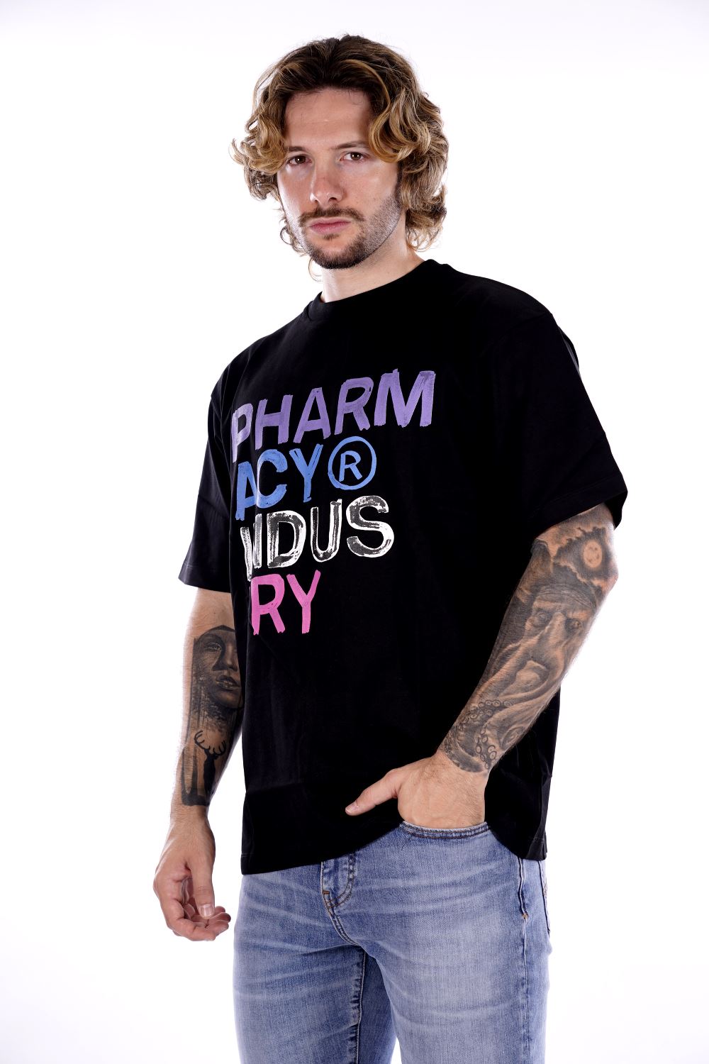 T-shirt PHARMACY INDUSTRY da Uomo - nero PHABM00031NERO