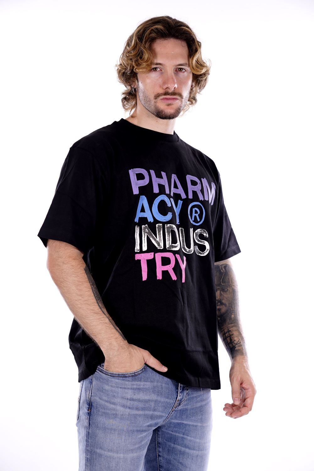 T-shirt PHARMACY INDUSTRY da Uomo - nero PHABM00031NERO