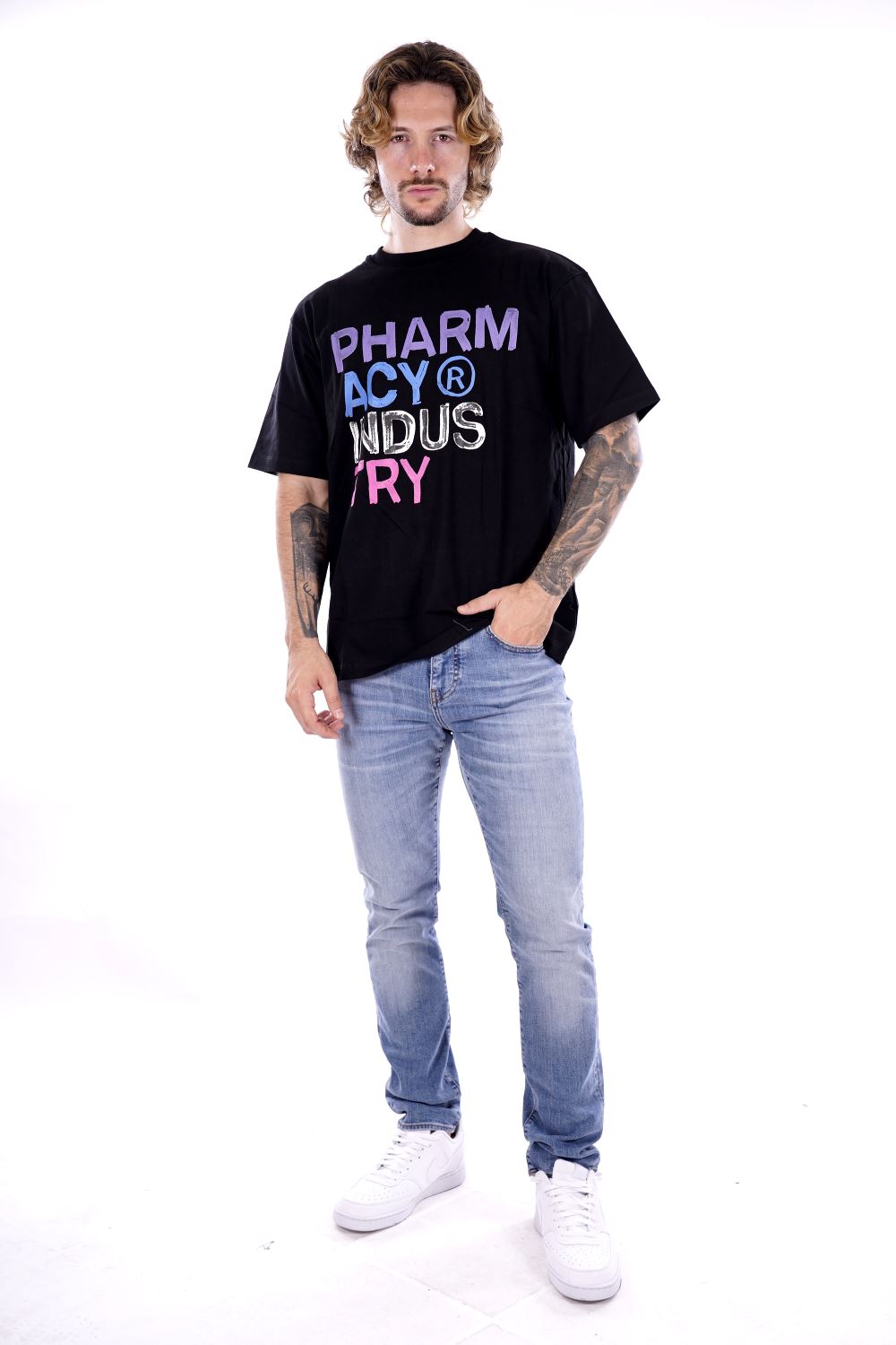T-shirt PHARMACY INDUSTRY da Uomo - nero PHABM00031NERO
