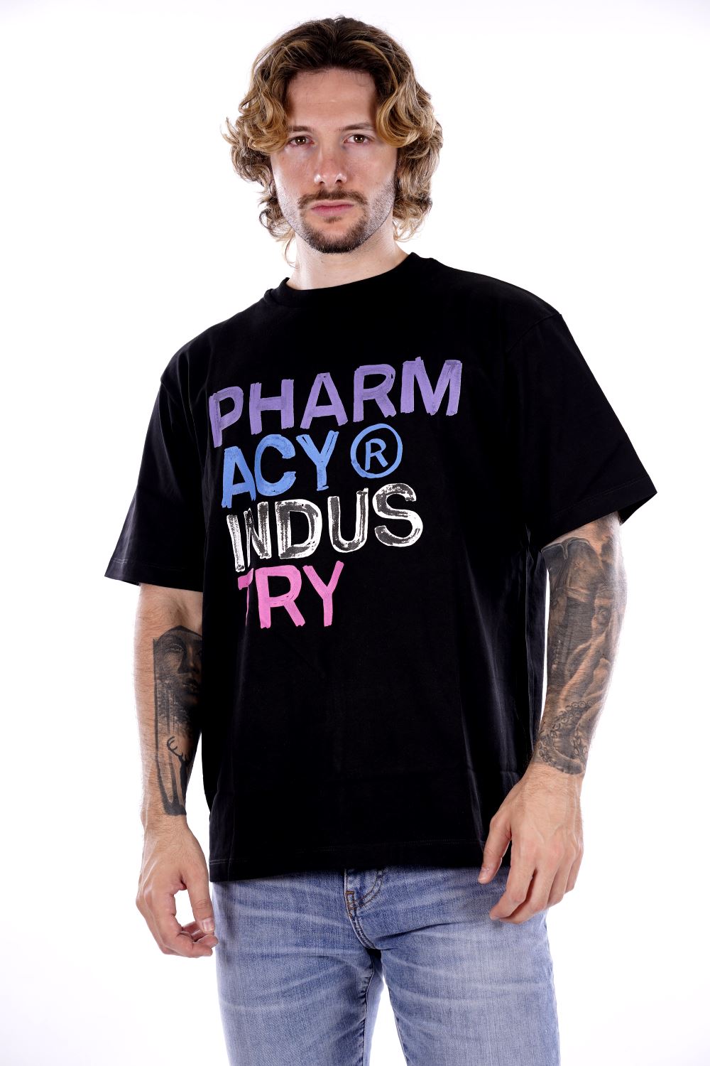 T-shirt PHARMACY INDUSTRY da Uomo - nero PHABM00031NERO