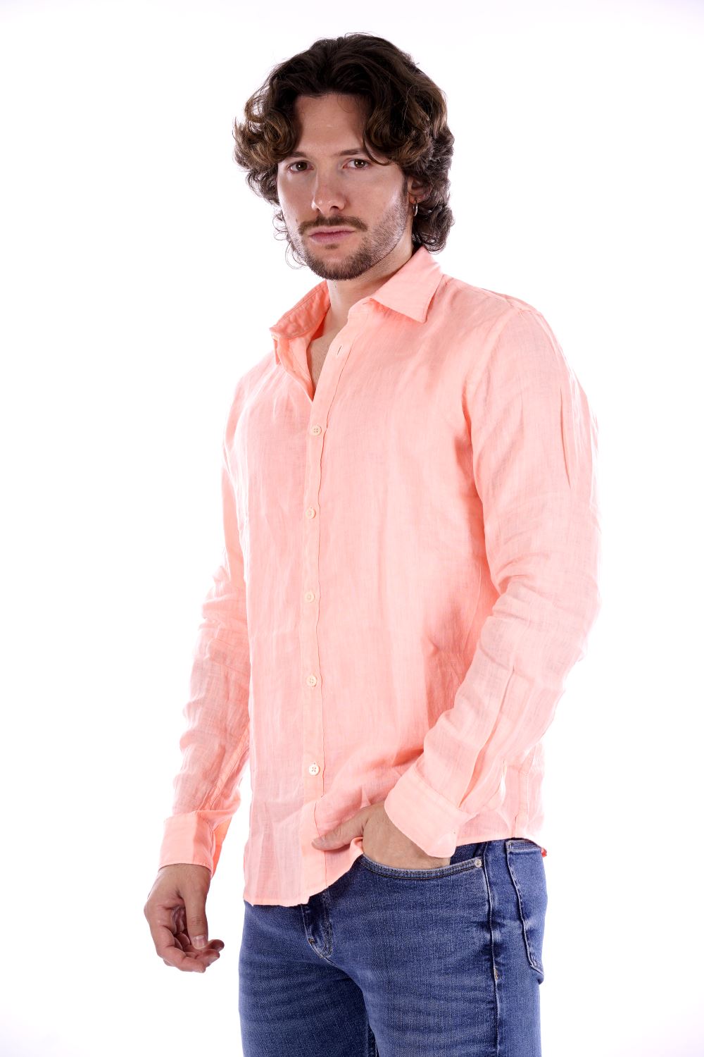Philo Tinto Camicia Rosa Da Uomo