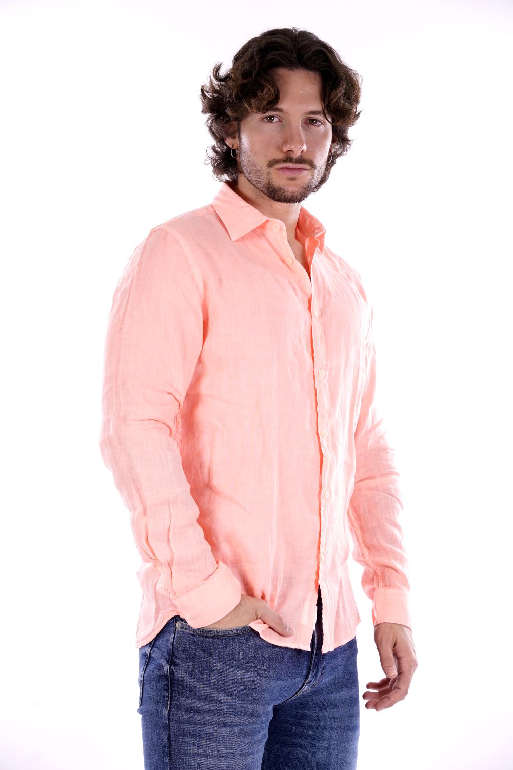 Philo Tinto Camicia Rosa Da Uomo