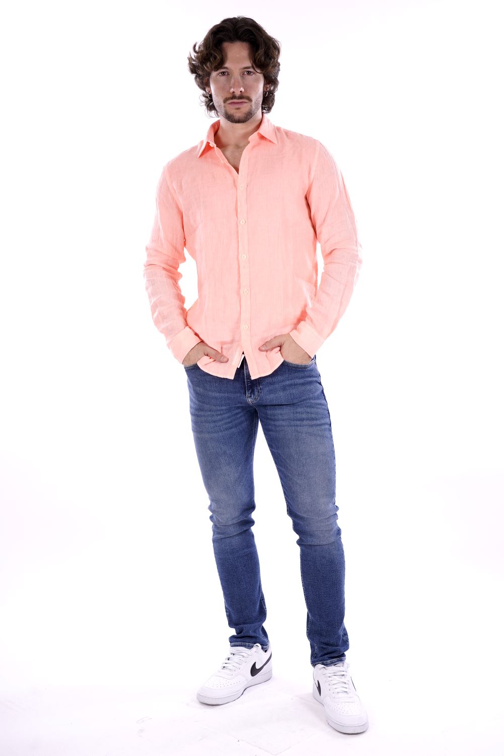 Philo Tinto Camicia Rosa Da Uomo