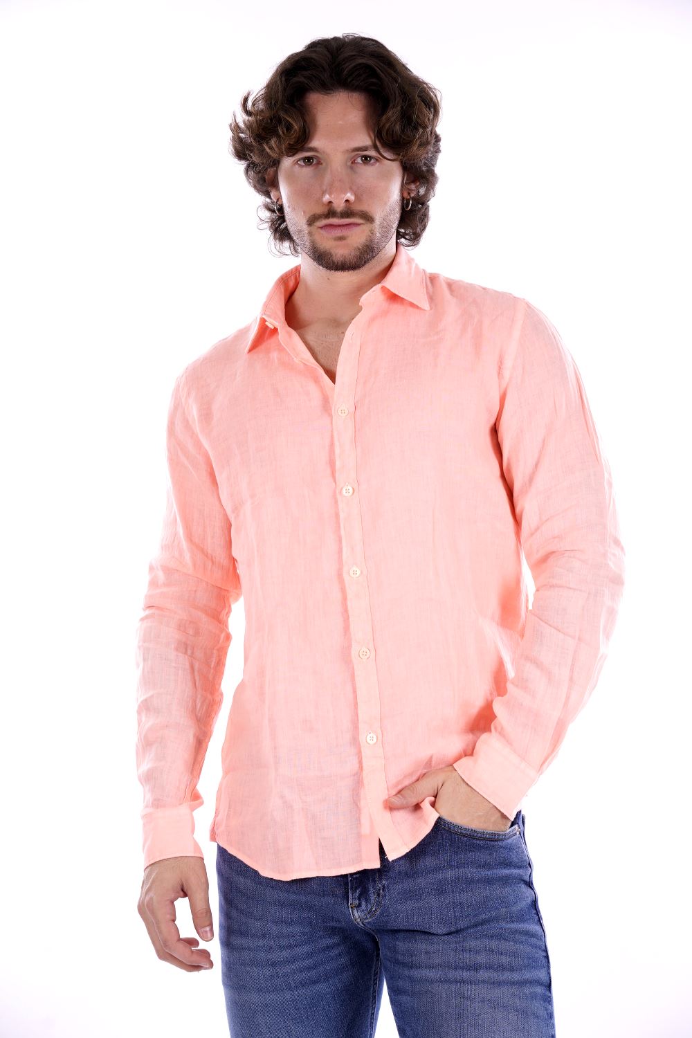 Philo Tinto Camicia Rosa Da Uomo