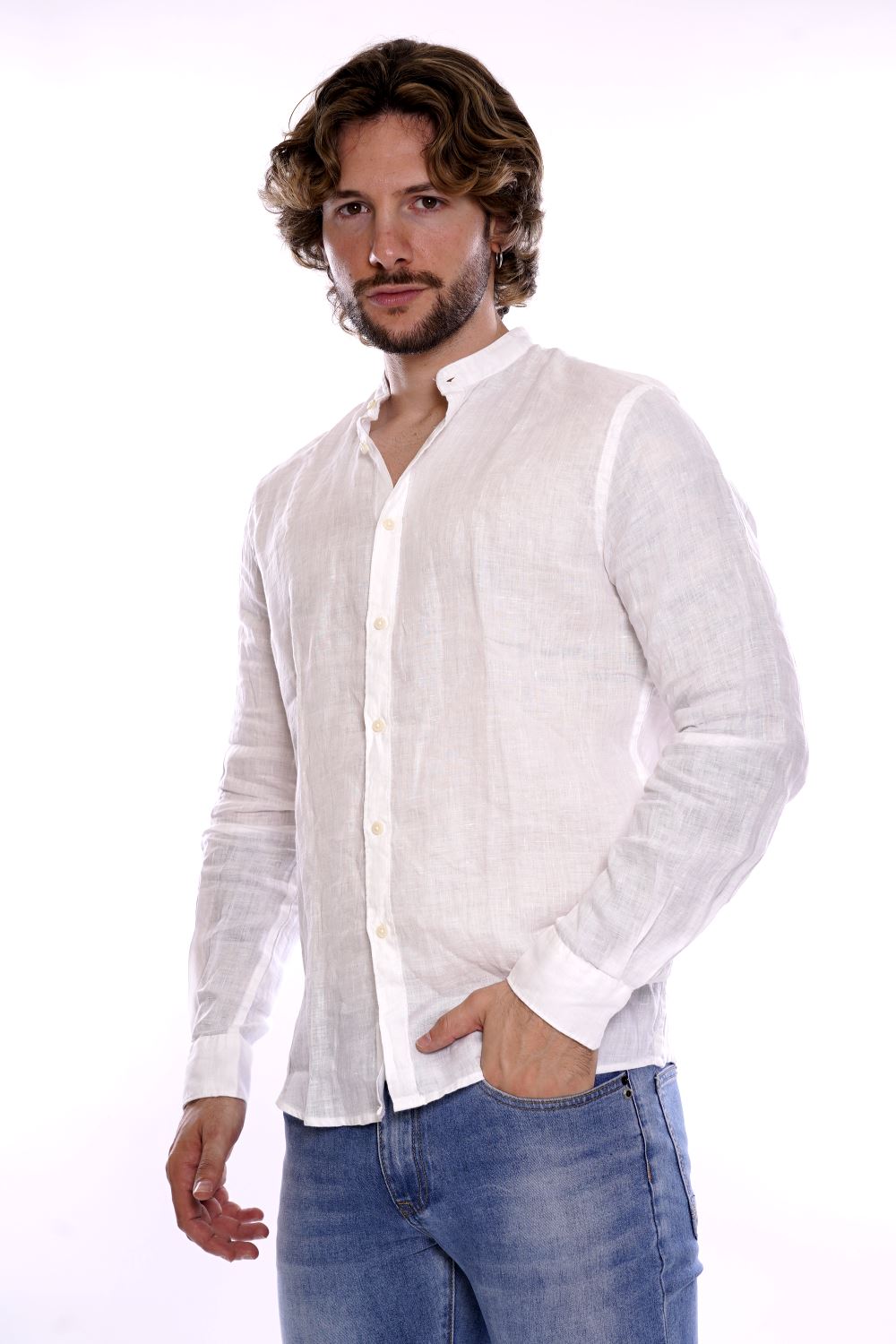 Philo Tinto Camicia Bianca Da Uomo