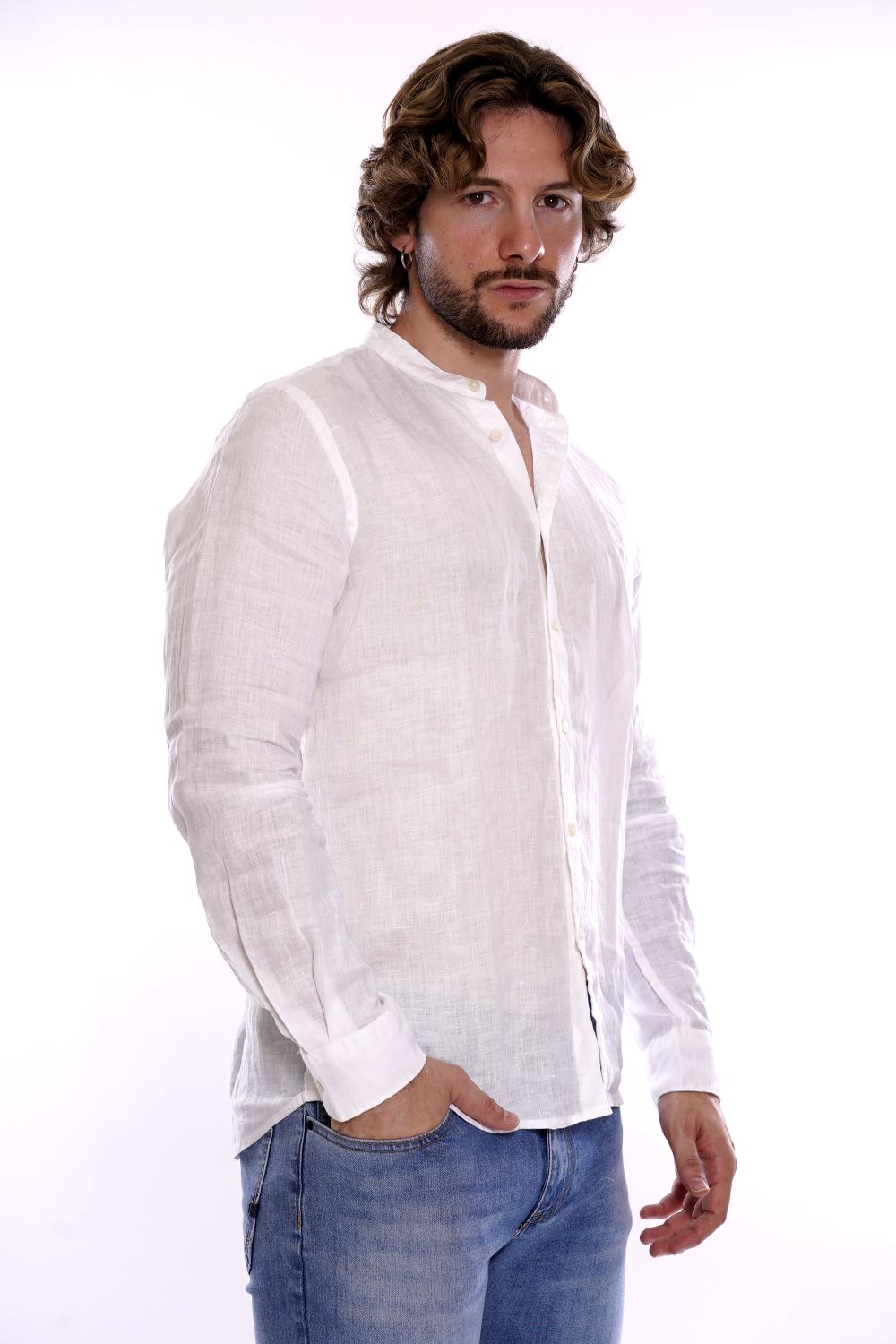Philo Tinto Camicia Bianca Da Uomo