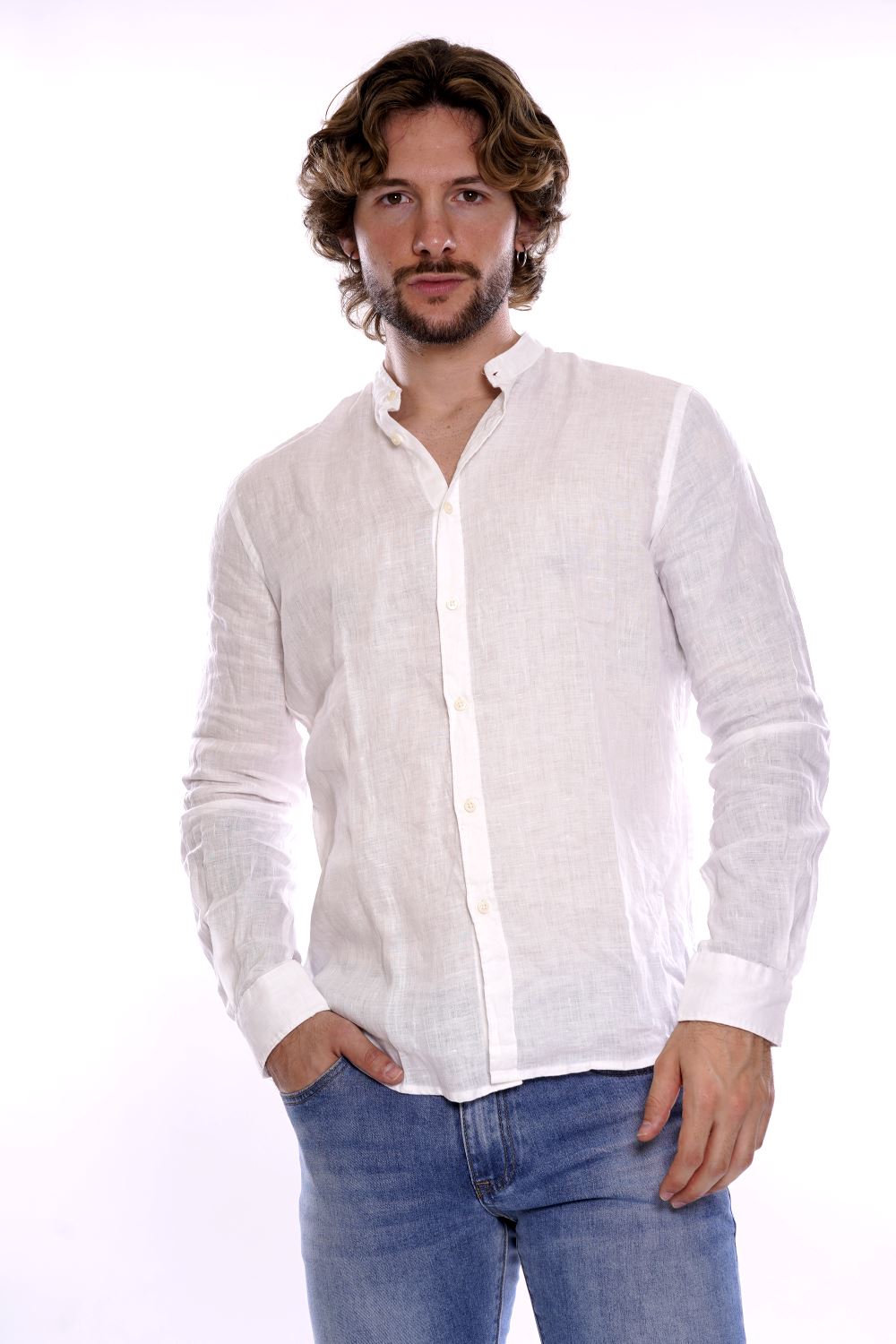 Philo Tinto Camicia Bianca Da Uomo