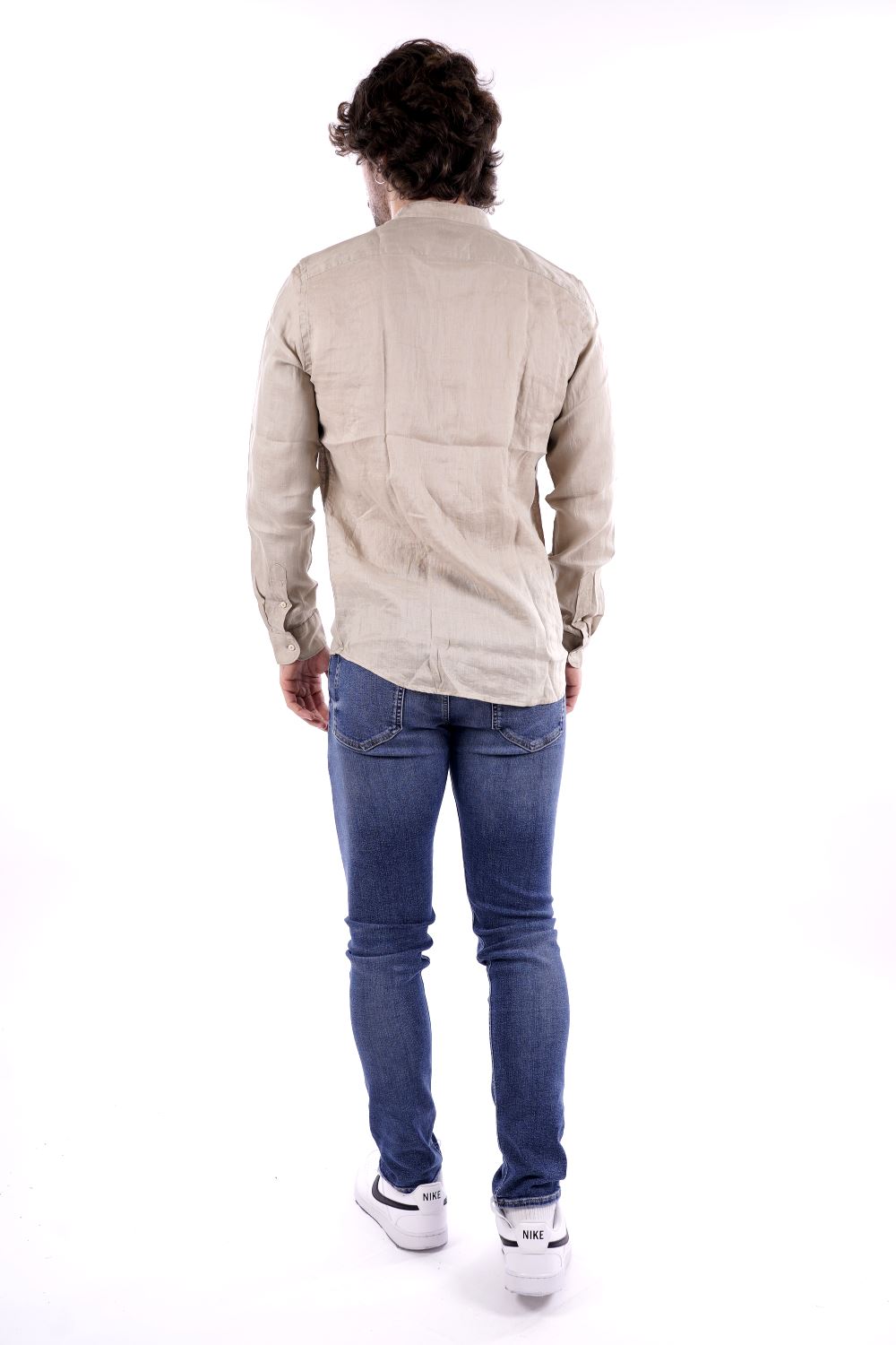 Philo Tinto Camicia Beige Da Uomo