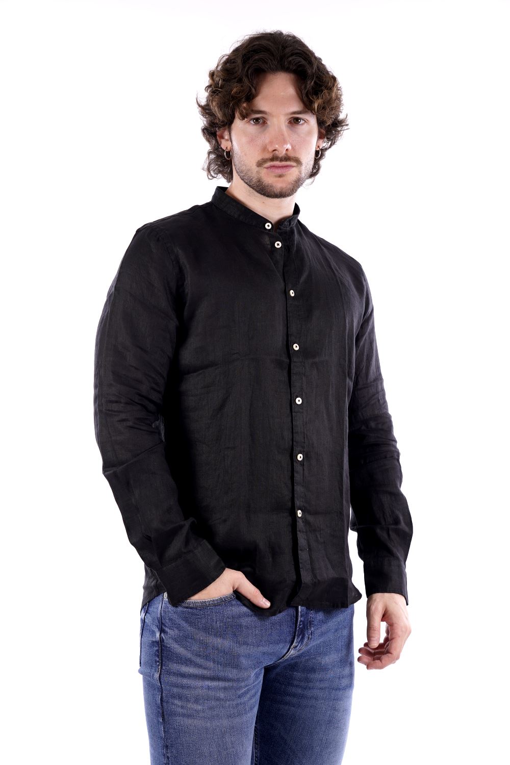 Philo Tinto Camicia Nera Da Uomo