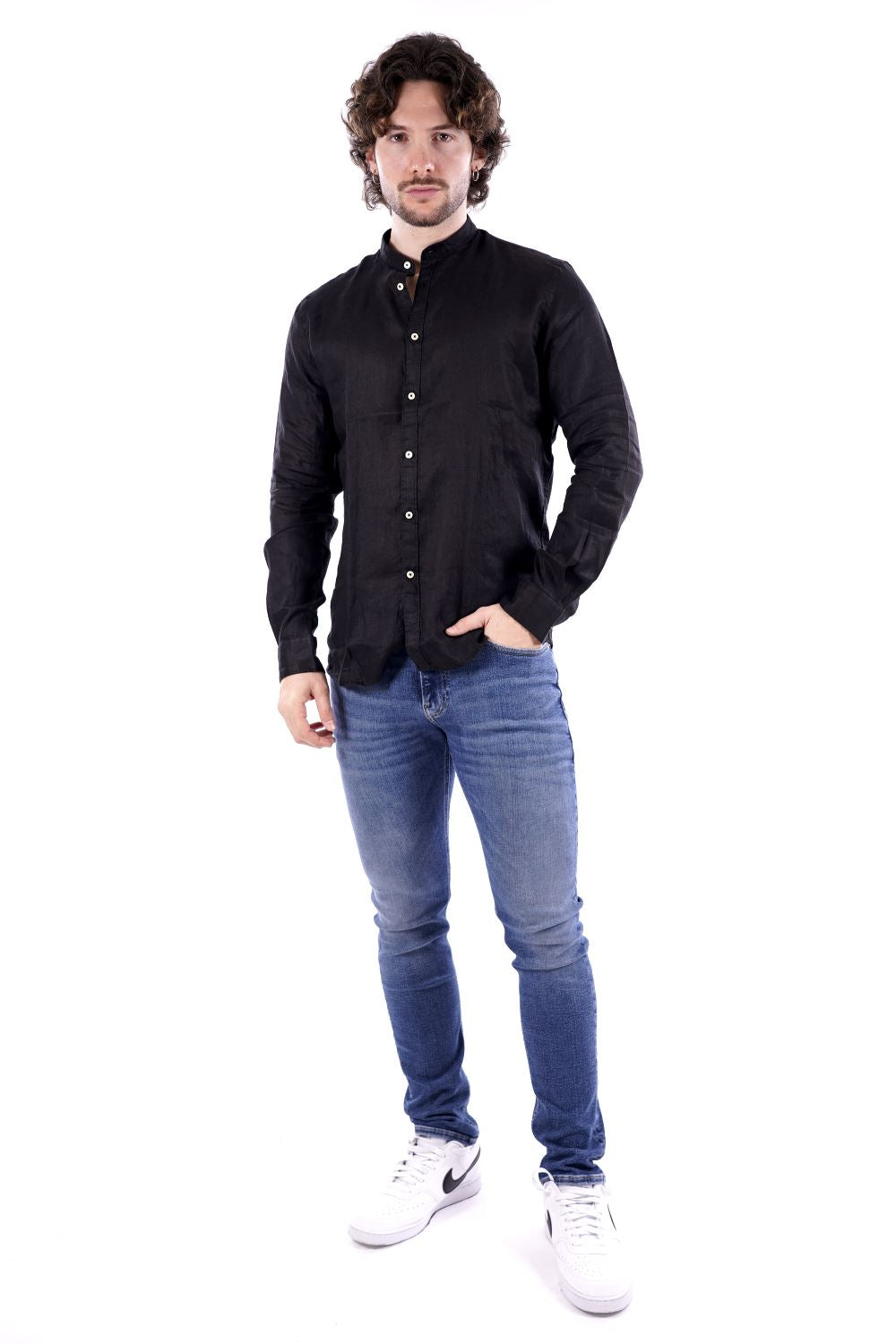 Philo Tinto Camicia Nera Da Uomo
