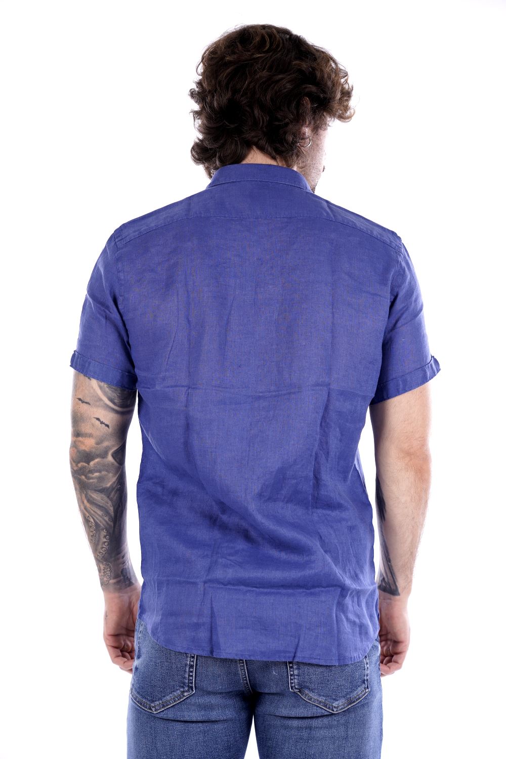 Philo Tinto Camicia Blu Da Uomo
