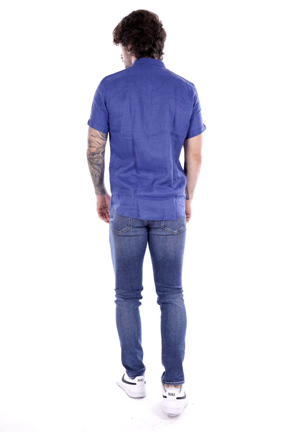 Philo Tinto Camicia Blu Da Uomo