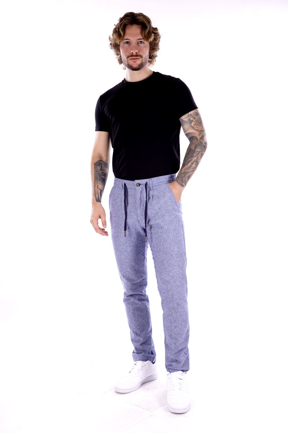 Philo Tinto Pantalone Blu Da Uomo
