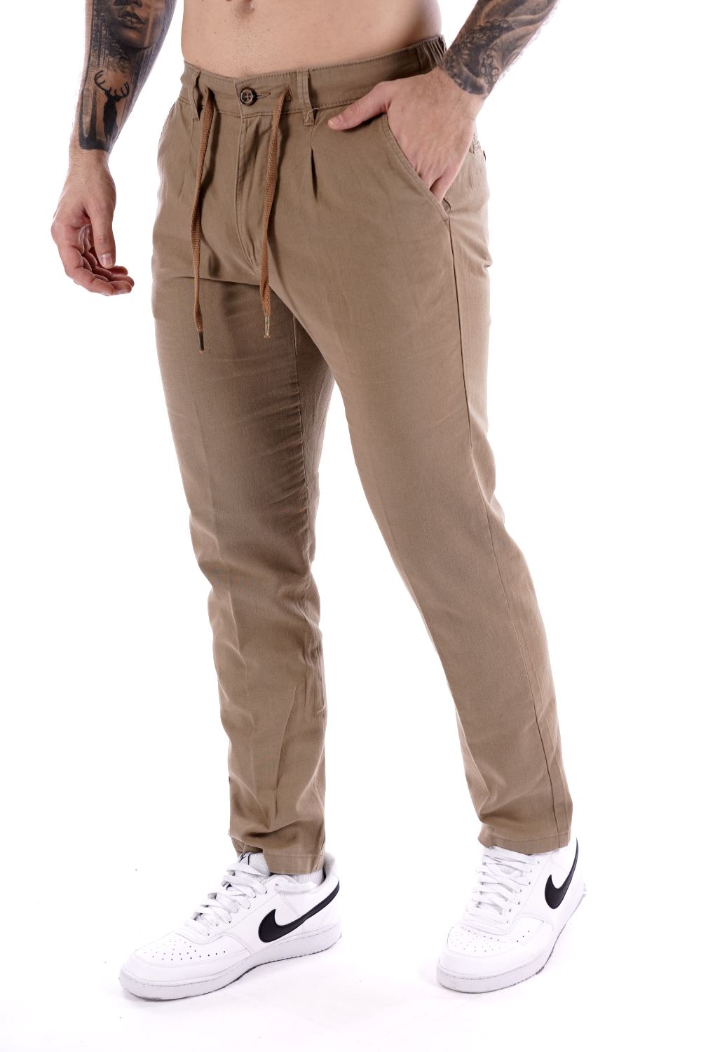 Philo Tinto Pantalone Beige Da Uomo