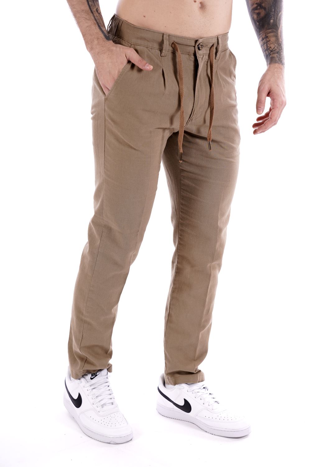 Philo Tinto Pantalone Beige Da Uomo