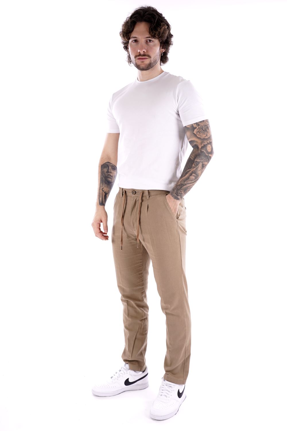 Philo Tinto Pantalone Beige Da Uomo