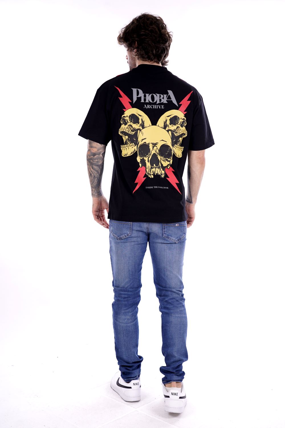Phobia T-shirt Nera Da Uomo