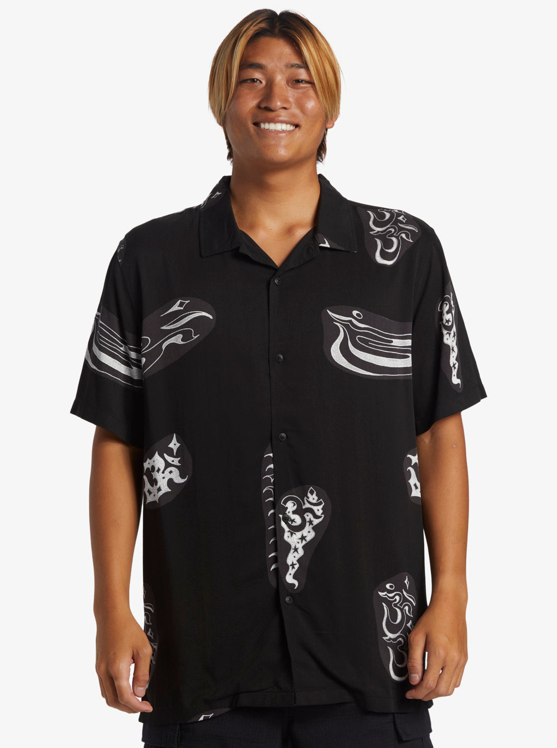 Quiksilver Camicia Nera Da Uomo