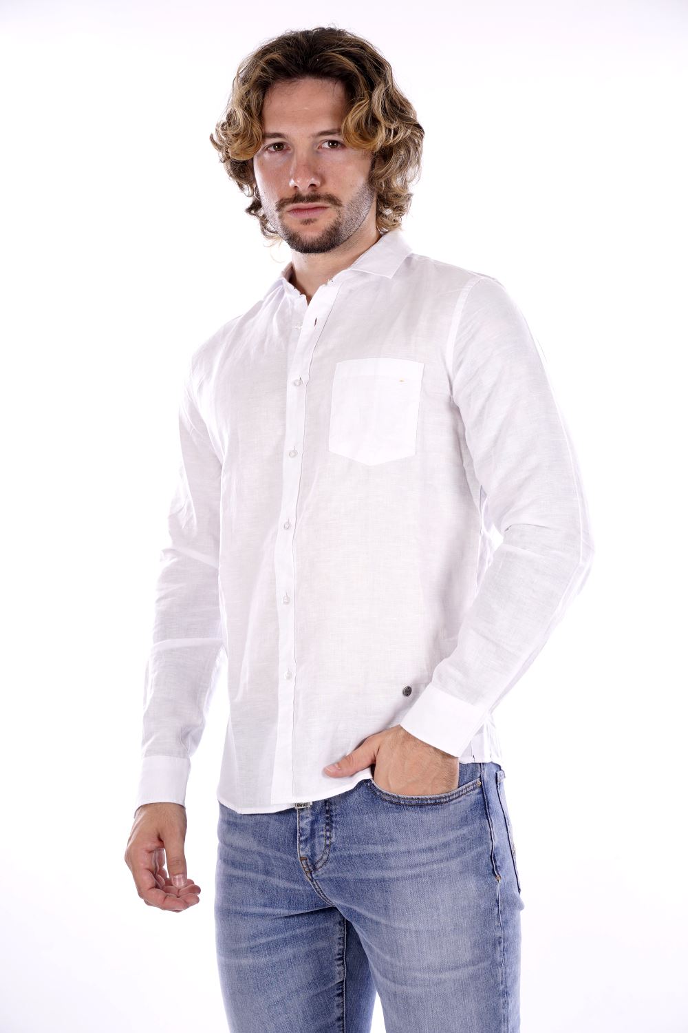 Camicia SMITHY'S da Uomo - bianco SS24MCA401WHT