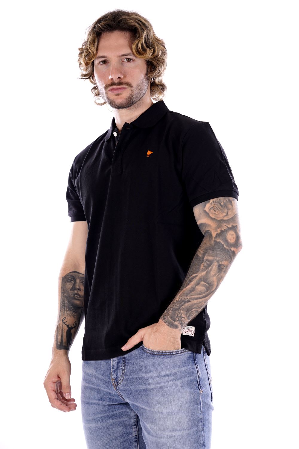 Polo SMITHY'S da Uomo - nero SS24MPL151BLK